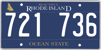 RI license plate 721736