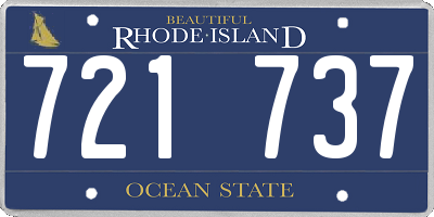 RI license plate 721737