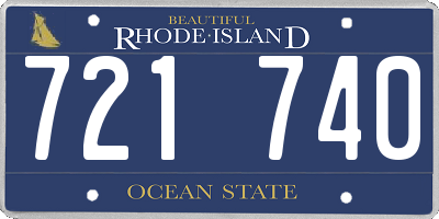 RI license plate 721740