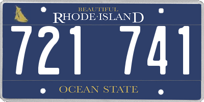 RI license plate 721741