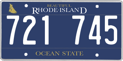 RI license plate 721745