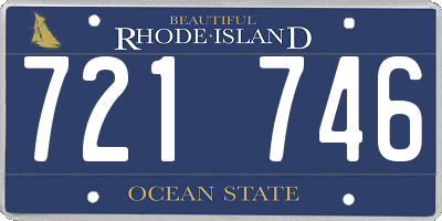 RI license plate 721746