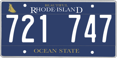 RI license plate 721747