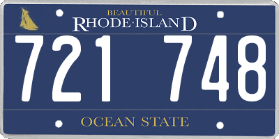 RI license plate 721748
