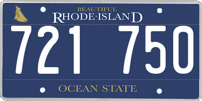 RI license plate 721750