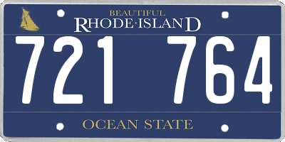 RI license plate 721764
