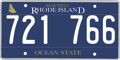 RI license plate 721766