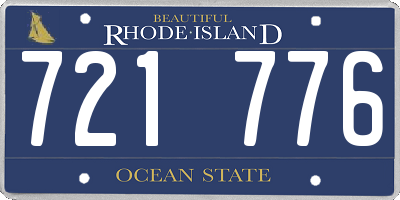RI license plate 721776