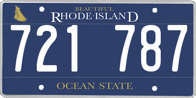 RI license plate 721787