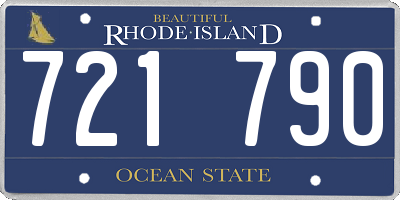RI license plate 721790