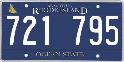RI license plate 721795