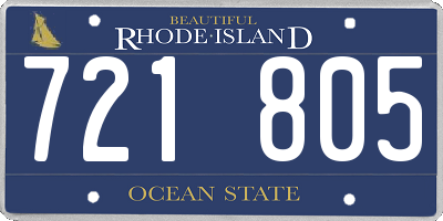 RI license plate 721805