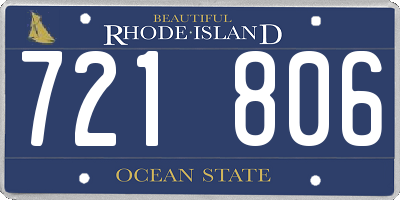 RI license plate 721806