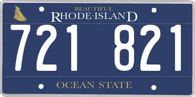 RI license plate 721821