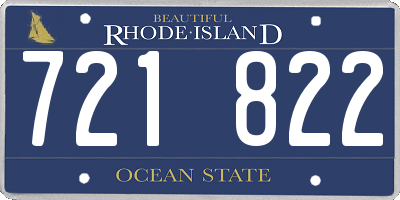RI license plate 721822