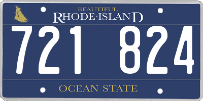 RI license plate 721824