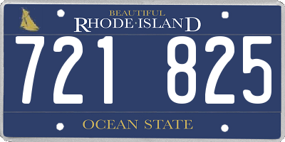 RI license plate 721825