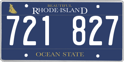 RI license plate 721827