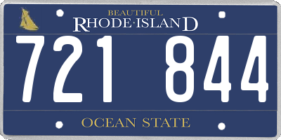 RI license plate 721844