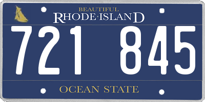 RI license plate 721845