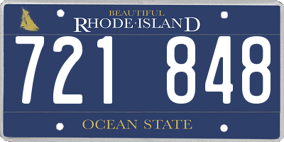 RI license plate 721848