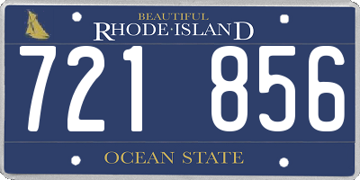 RI license plate 721856