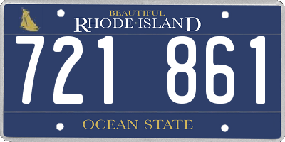 RI license plate 721861