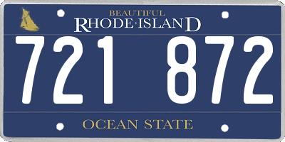 RI license plate 721872