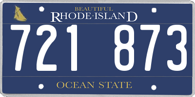 RI license plate 721873