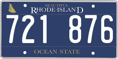 RI license plate 721876