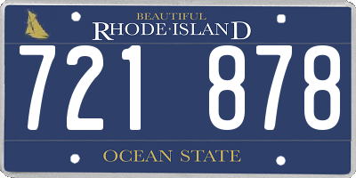 RI license plate 721878