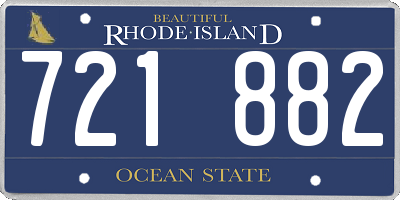 RI license plate 721882
