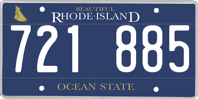 RI license plate 721885