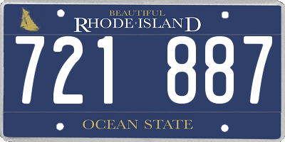 RI license plate 721887
