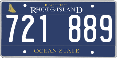 RI license plate 721889
