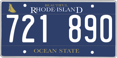 RI license plate 721890