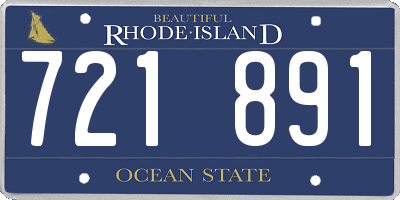 RI license plate 721891