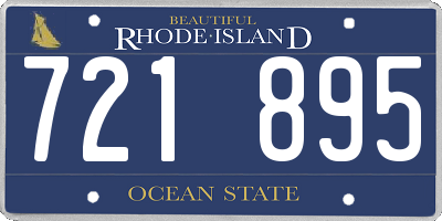 RI license plate 721895