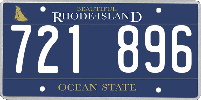 RI license plate 721896