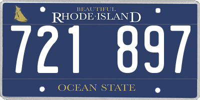 RI license plate 721897