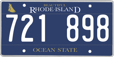 RI license plate 721898