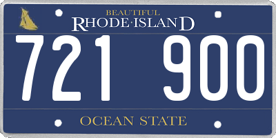 RI license plate 721900