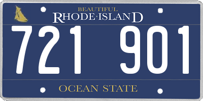 RI license plate 721901