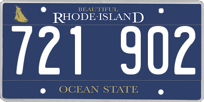 RI license plate 721902