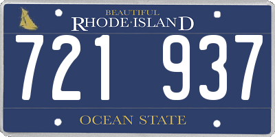 RI license plate 721937