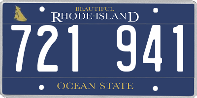 RI license plate 721941