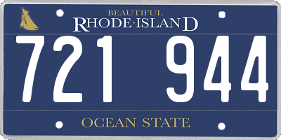 RI license plate 721944