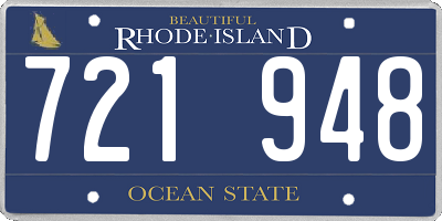 RI license plate 721948