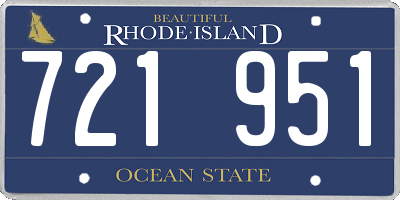 RI license plate 721951