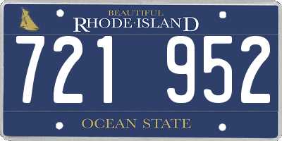 RI license plate 721952